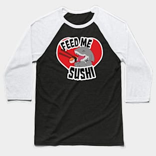 Sushi Shark Baseball T-Shirt